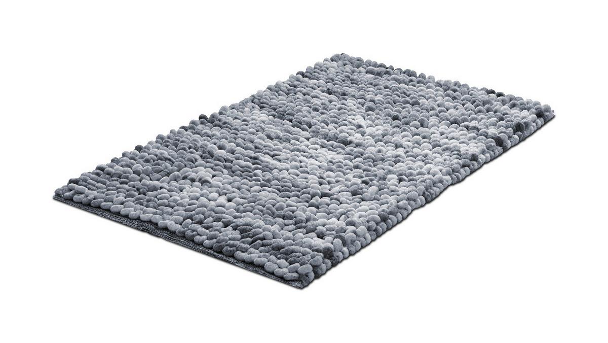 Badematte Punto - Grau, KONVENTIONELL, Textil (60/100cm) - Grund