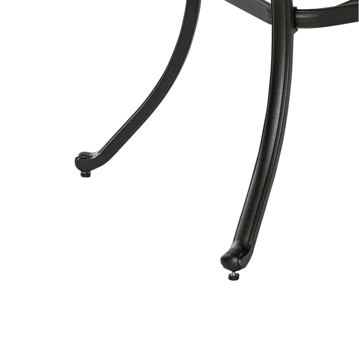 Gartentisch Aluminium L 140cm - Schwarz, KONVENTIONELL, Metall (140/80/73cm) - Gardenson