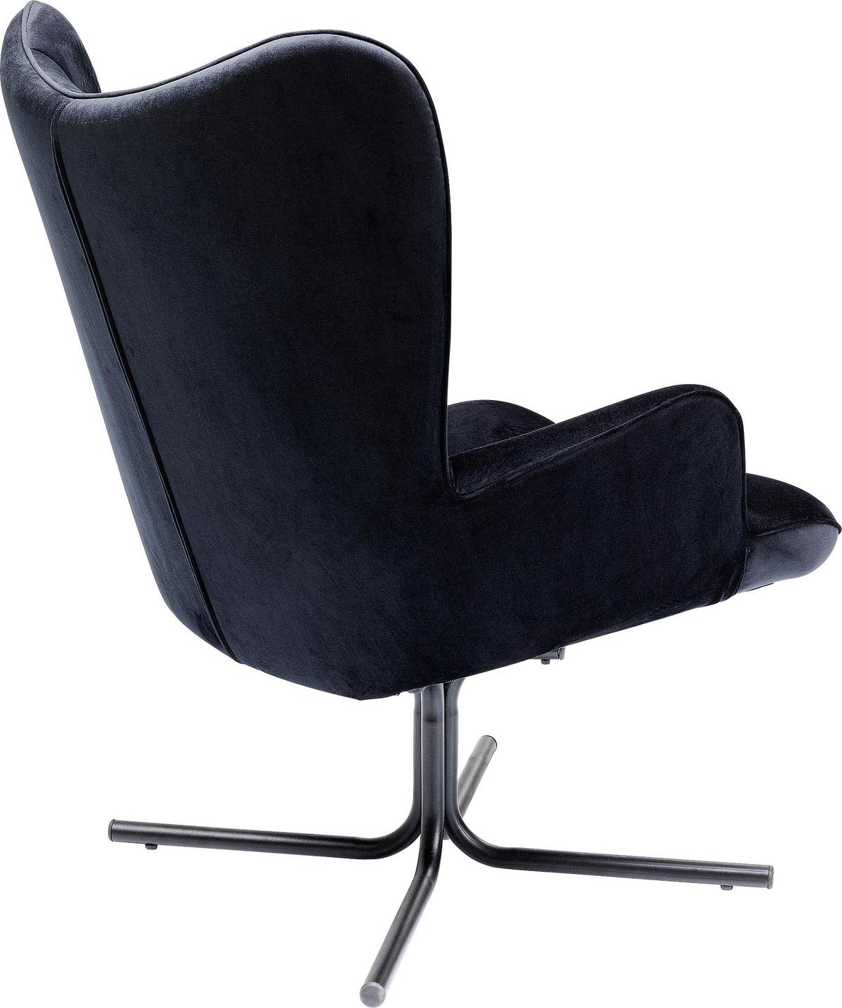 Sessel Oscar Schwarz B: 82 Cm - Schwarz, Design, Textil (82/95/73cm) - Kare-Design