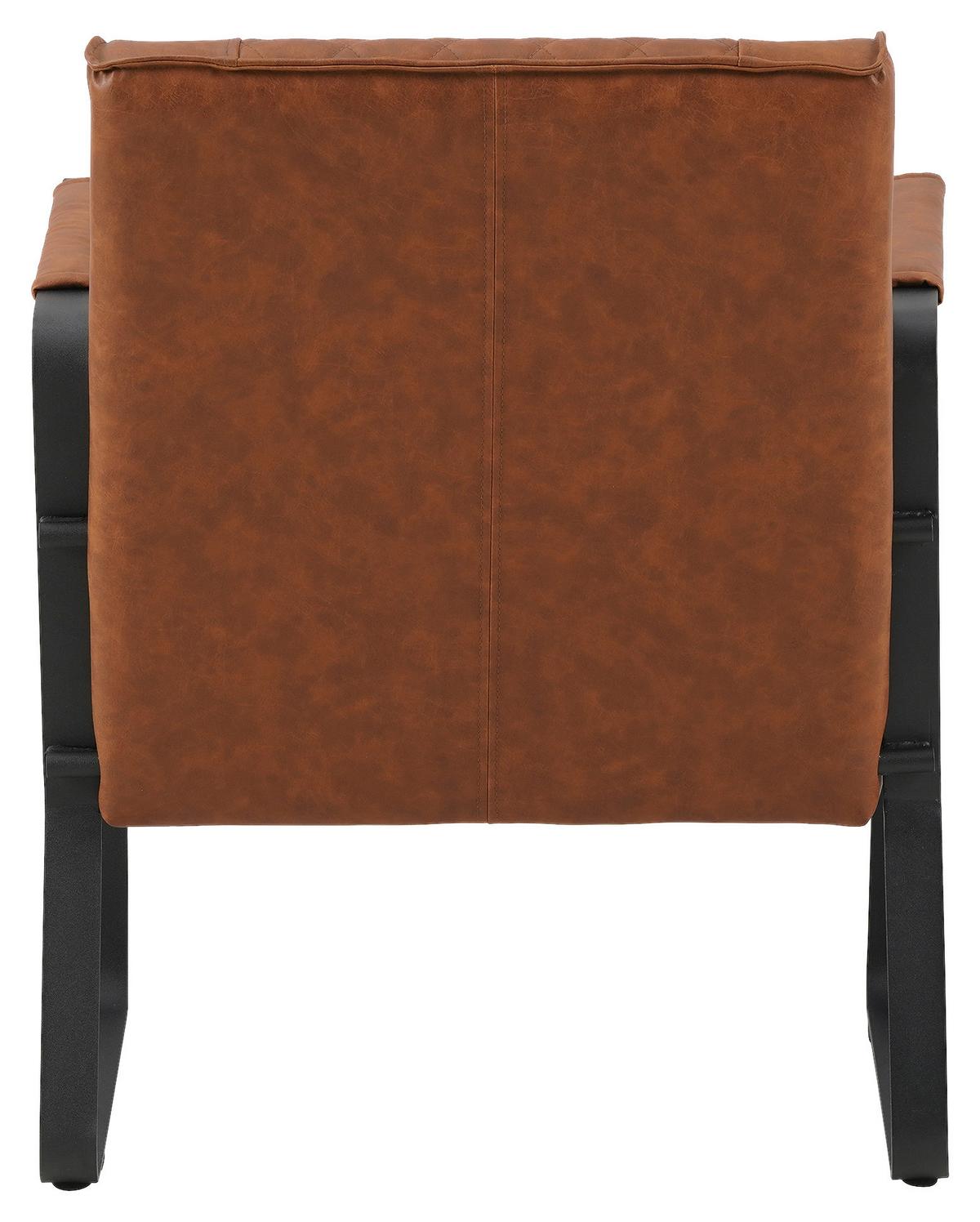 Sessel Stevie - Hellbraun/Cognac, KONVENTIONELL, Textil/Metall (75/61/70cm) - MID.YOU