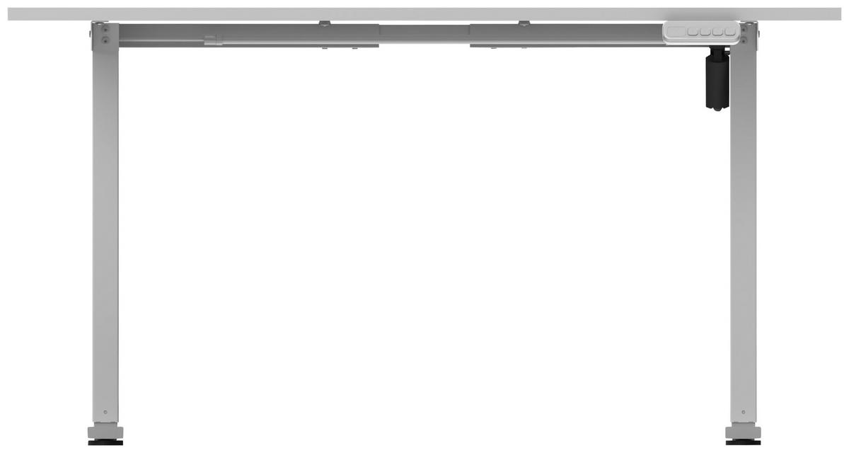 Schreibtisch Torge Weiß B: 138cm - Weiß, Basics, Holzwerkstoff/Kunststoff (138/60/72,7-117,2cm) - MID.YOU