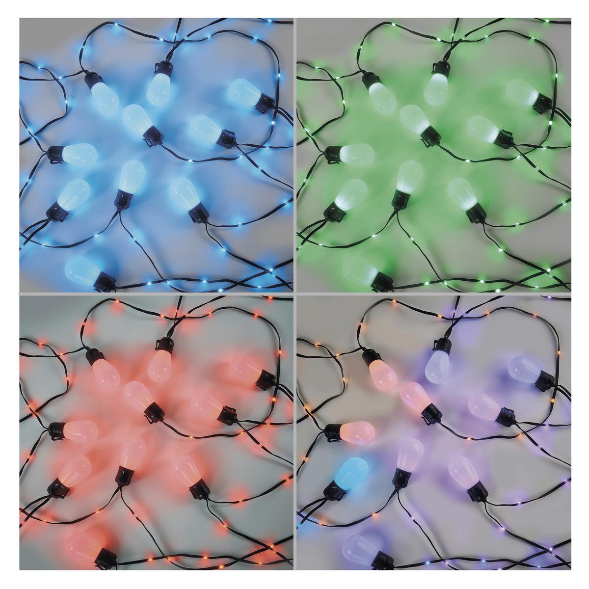 Led Fényfüzér Gosmart Kb. 15m - fekete, Basics, műanyag (1500cm)