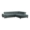 Ecksofa Gemini Graublau, B: 312cm - Chromfarben/Mintgrün, KONVENTIONELL, Textil (312/234cm)