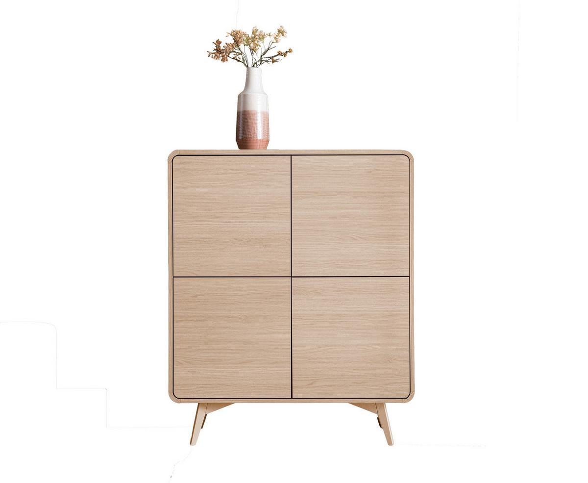 Highboard Torsby Eichefarben B: 108 Cm - Eichefarben, Design, Holzwerkstoff (108/130/39cm) - Livetastic