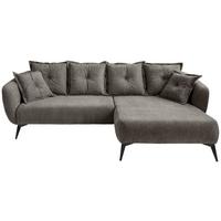 Ecksofa Baggio Graubraun S: 277x162 Cm - Graubraun/Schwarz, MODERN, Textil (277/162cm) - Livetastic