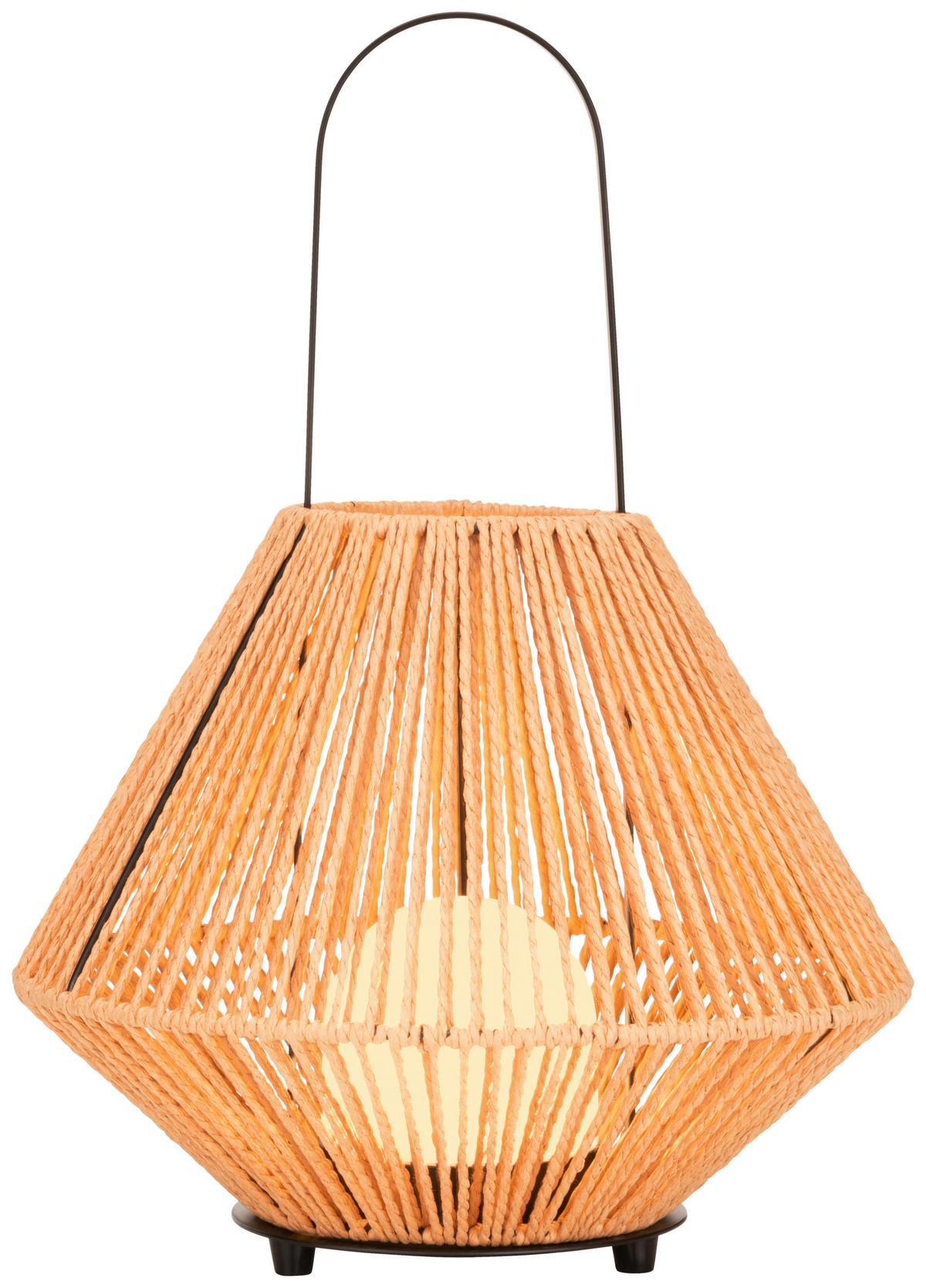 VONKAJŠIE LED SVIETIDLO NEWI - hnedá, Modern, kov/prírodné materiály (24/30cm) - Modern Living