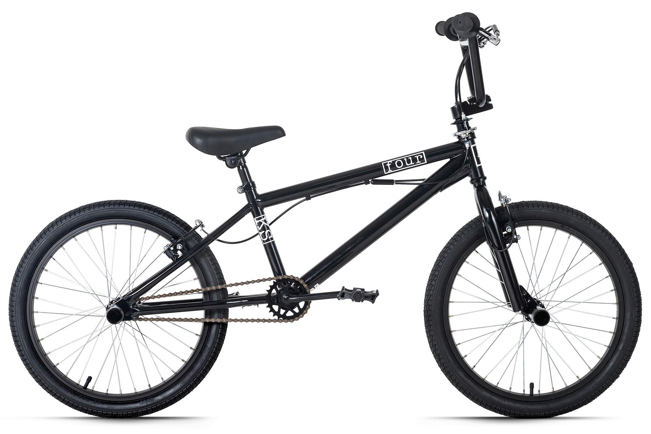 Kinder BMX 20 Zoll Freestyle Unisex - Schwarz, Basics, Metall (70/100/70cm) - KS Cycling