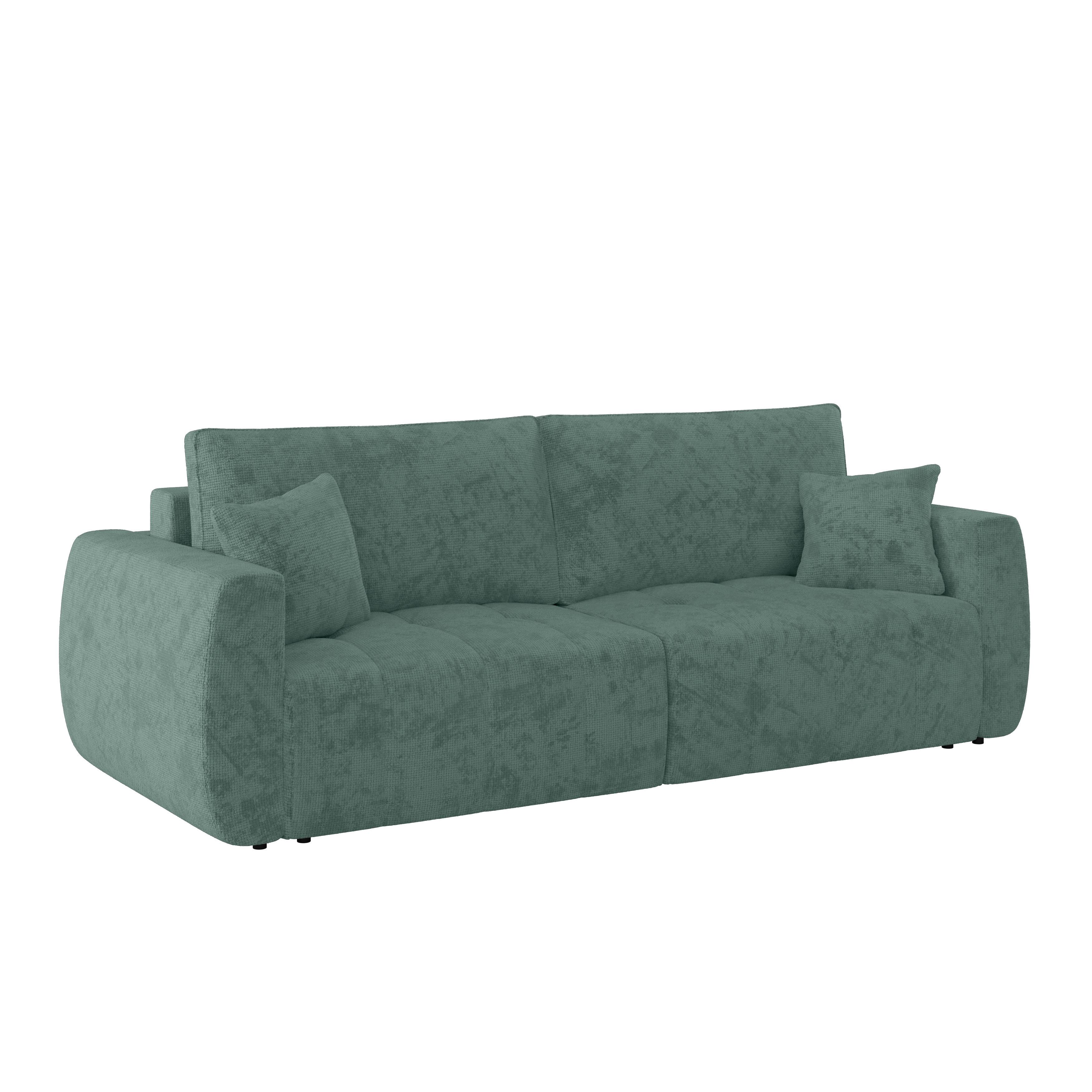 Schlafsofa Bali - Blau/Schwarz, MODERN, Holz/Textil (245/74-90/104cm) - Luca Bessoni