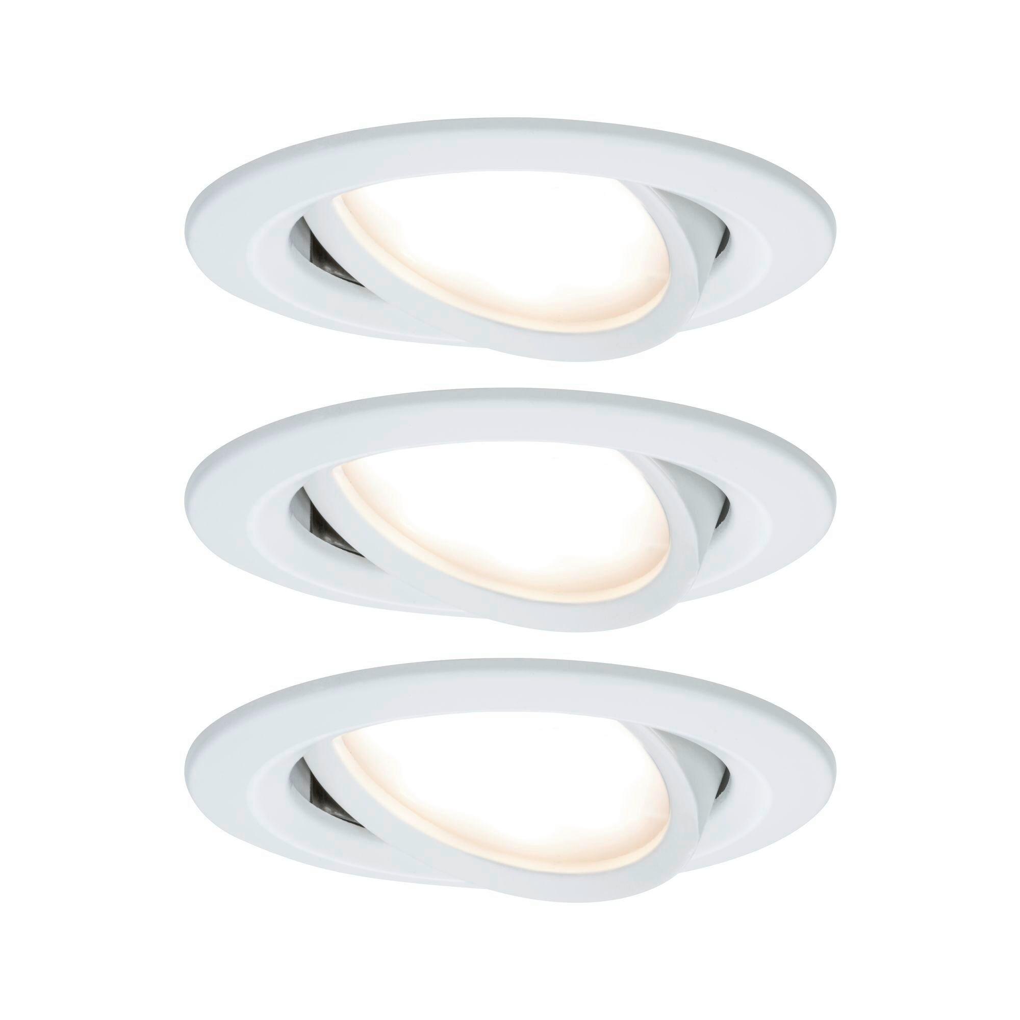 Led-deckenleuchte Ø 8,4 Cm, 1-Flammig, Rund - Alufarben/Weiß, Basics, Metall (8,4cm) - Paulmann