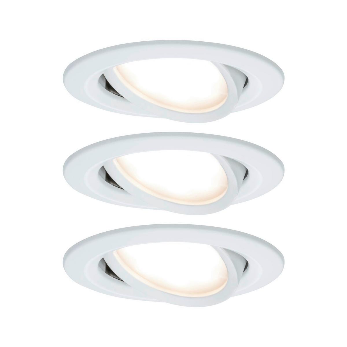 Led-deckenleuchte Ø 8,4 Cm, 1-Flammig, Rund - Alufarben/Weiß, Basics, Metall (8,4cm) - Paulmann
