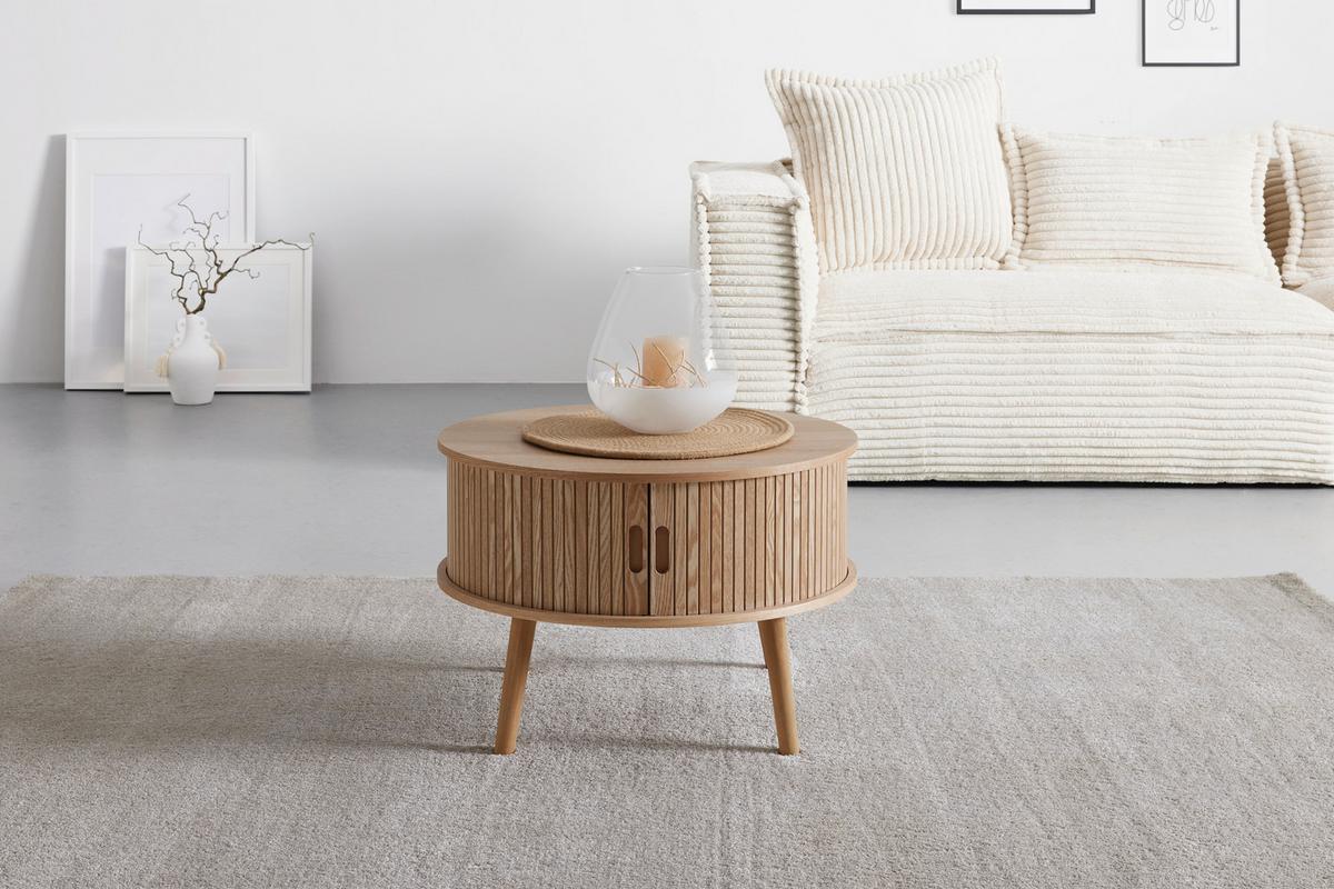 Konferenčný stolík SKANDY - prírodná farba, Modern, drevo/kompozitné drevo (60/60/40cm) - Premium Living