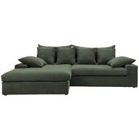 Ecksofa Avellino Grün S: 200/278 cm - Schwarz/Grün, MODERN, Textil (200/278cm) - Livetastic