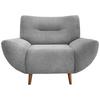 Sessel Drago Silberfarben B/H/T:111/81/90cm - Wildeiche/Silberfarben, MODERN, Holz/Textil (111/81/90cm) - MID.YOU