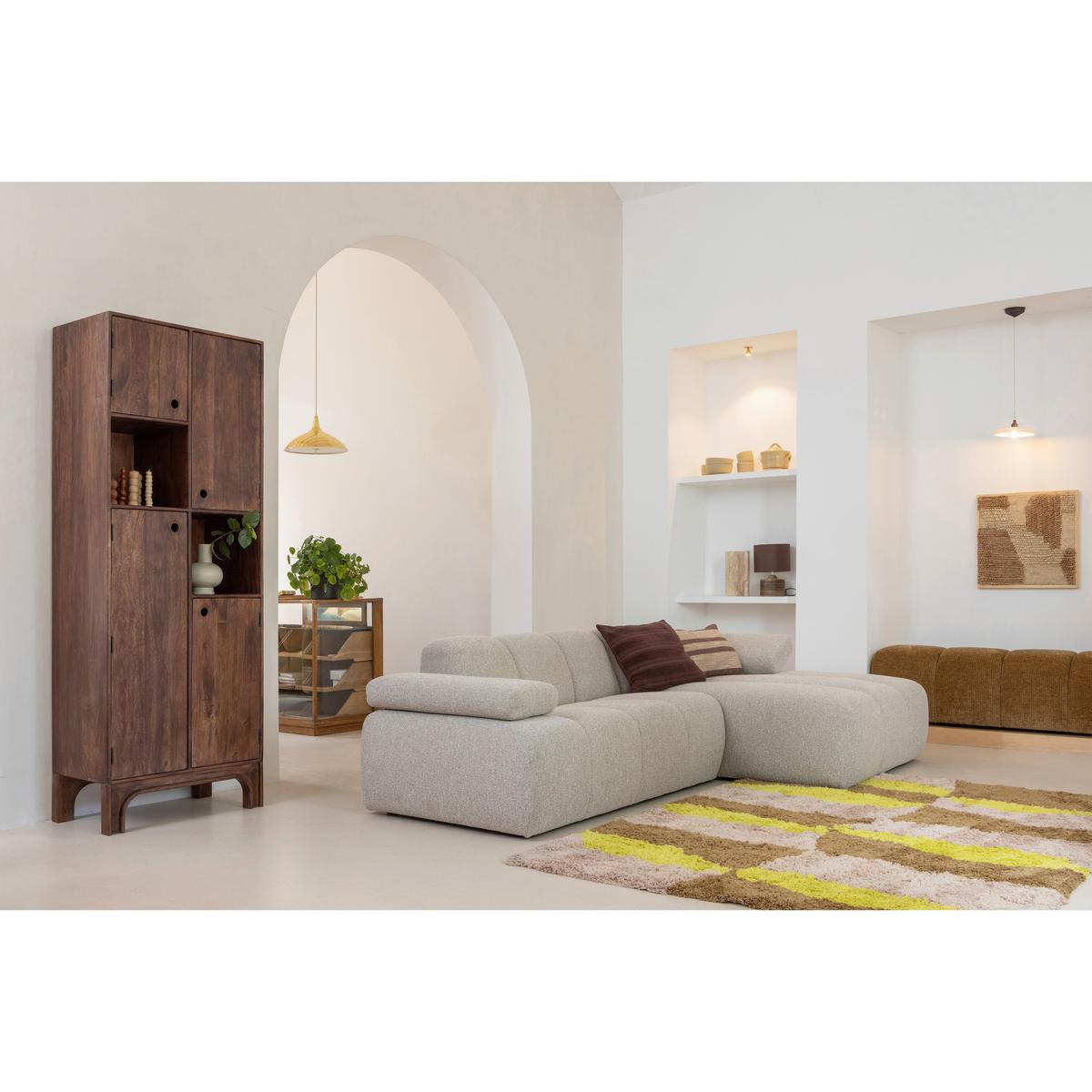 Sofaelement Mojo Beige B: 162cm - Beige/Schwarz, Design, Textil (162/74/124cm) - Livetastic