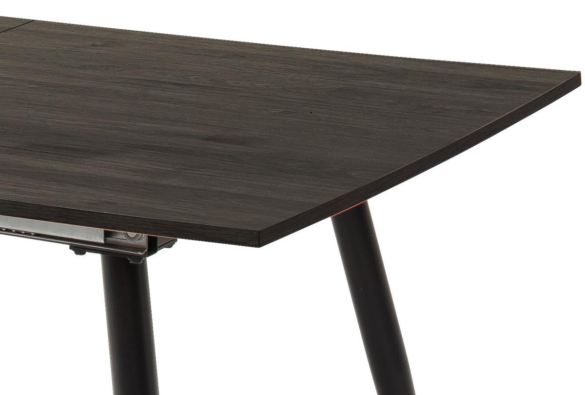 Esstisch Ausziehbar Barbuda Lxb: 160x90cm Nachteiche Dekor - Eichefarben/Schwarz, MODERN, Holzwerkstoff/Metall (160-200/90/76cm) - MID.YOU