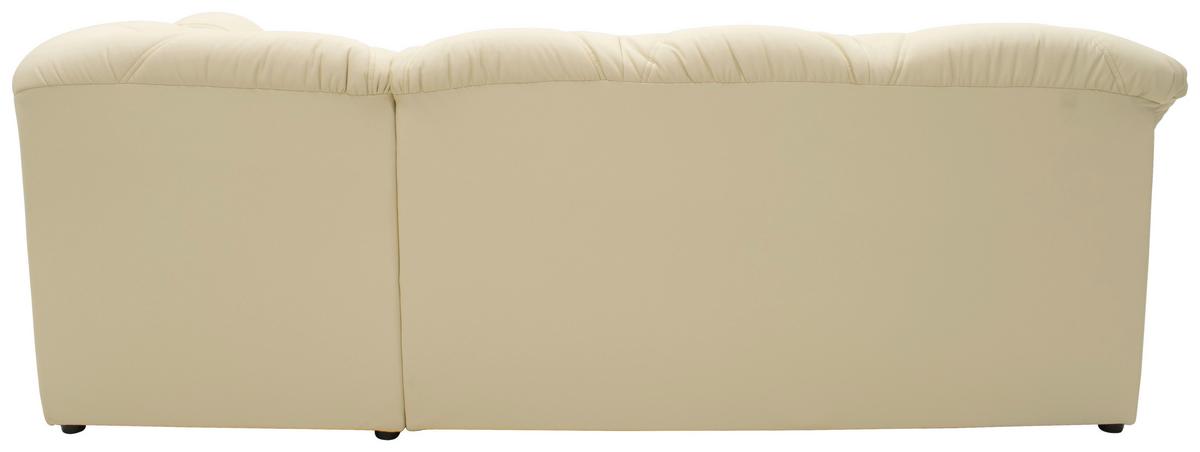 Ecksofa Papenburg Beige Lederlook - Beige/Schwarz, KONVENTIONELL, Textil (243/180cm) - MID.YOU
