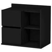 Nachtkästchen Schwarz H: 53,2 cm  Juno - Schwarz, Design, Holzwerkstoff (60/53,2/35cm) - MID.YOU