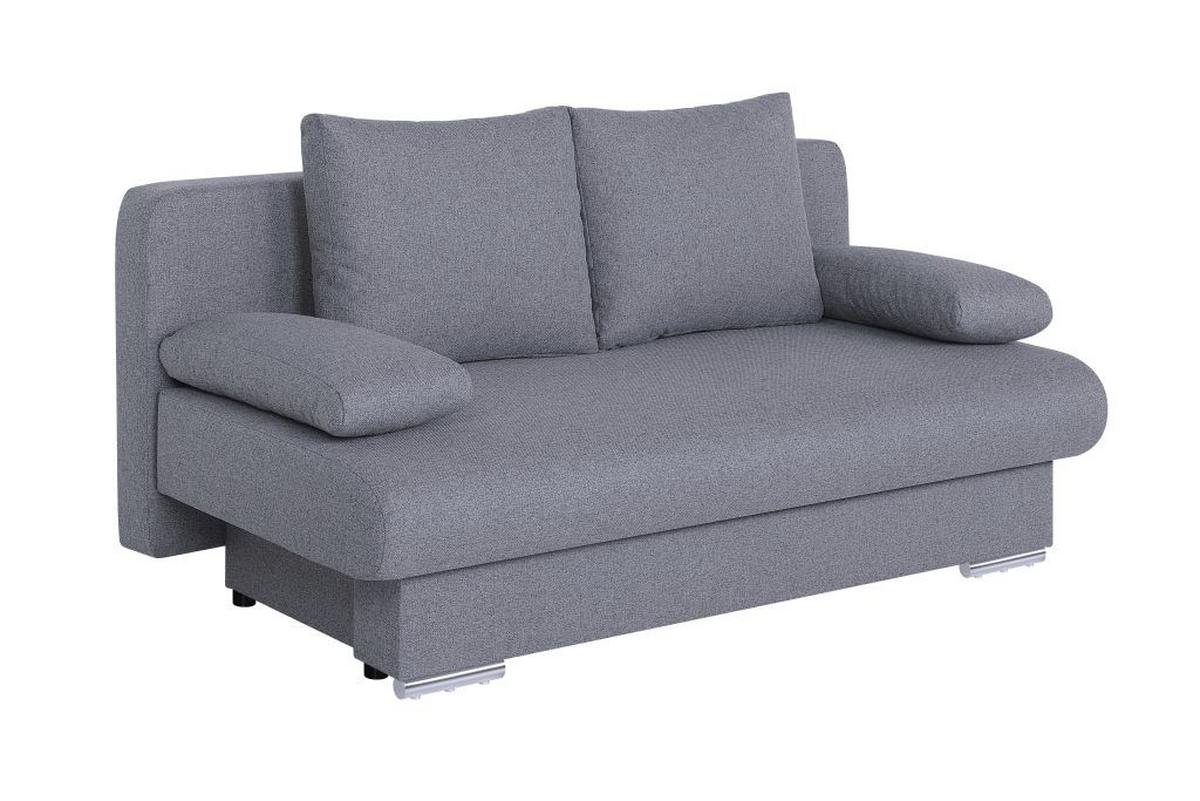 Rozkladacia pohovka BORA, svetlosivá tkanina LUMOS - čierna/svetlosivá, Design, kompozitné drevo/textil (193/85/86cm) - P & B