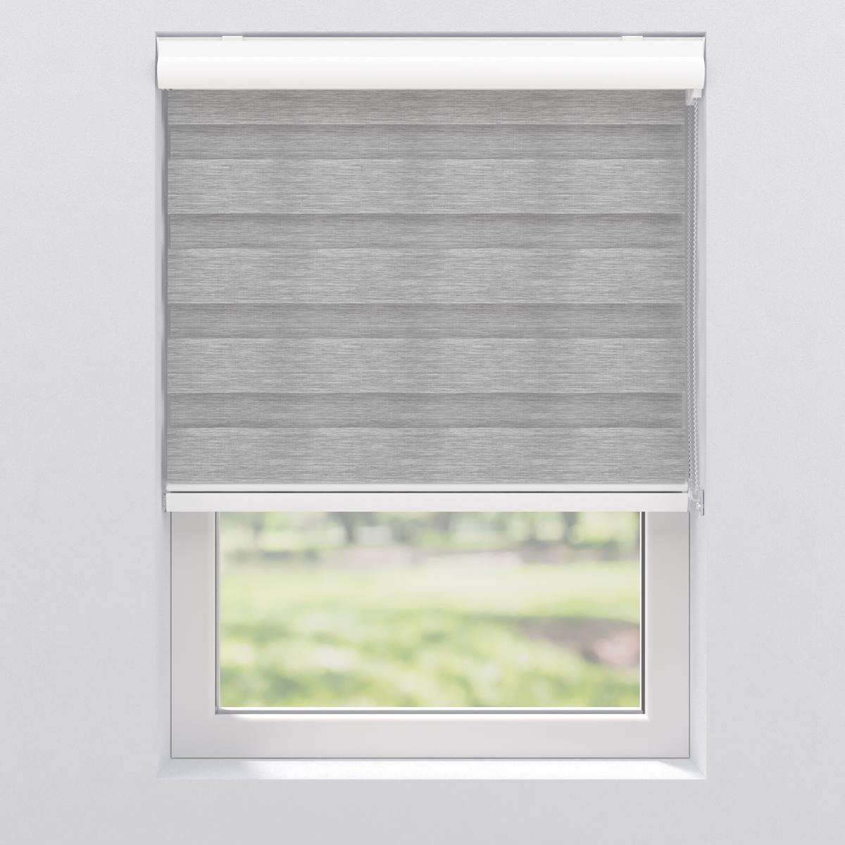 Doppelrollo 102981688 - Hellgrau, KONVENTIONELL, Kunststoff (100/175cm)