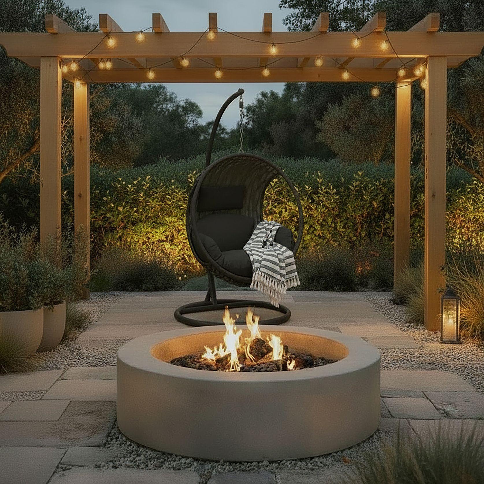 ZÁVĚSNÉ KŘESLO MIRA - tmavě šedá, Moderní, kov/textil (107/196/120cm) - Bessagi Garden