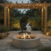 ZÁVESNÉ KRESLO MIRA - tmavosivá, Modern, kov/textil (107/196/120cm) - Bessagi Garden