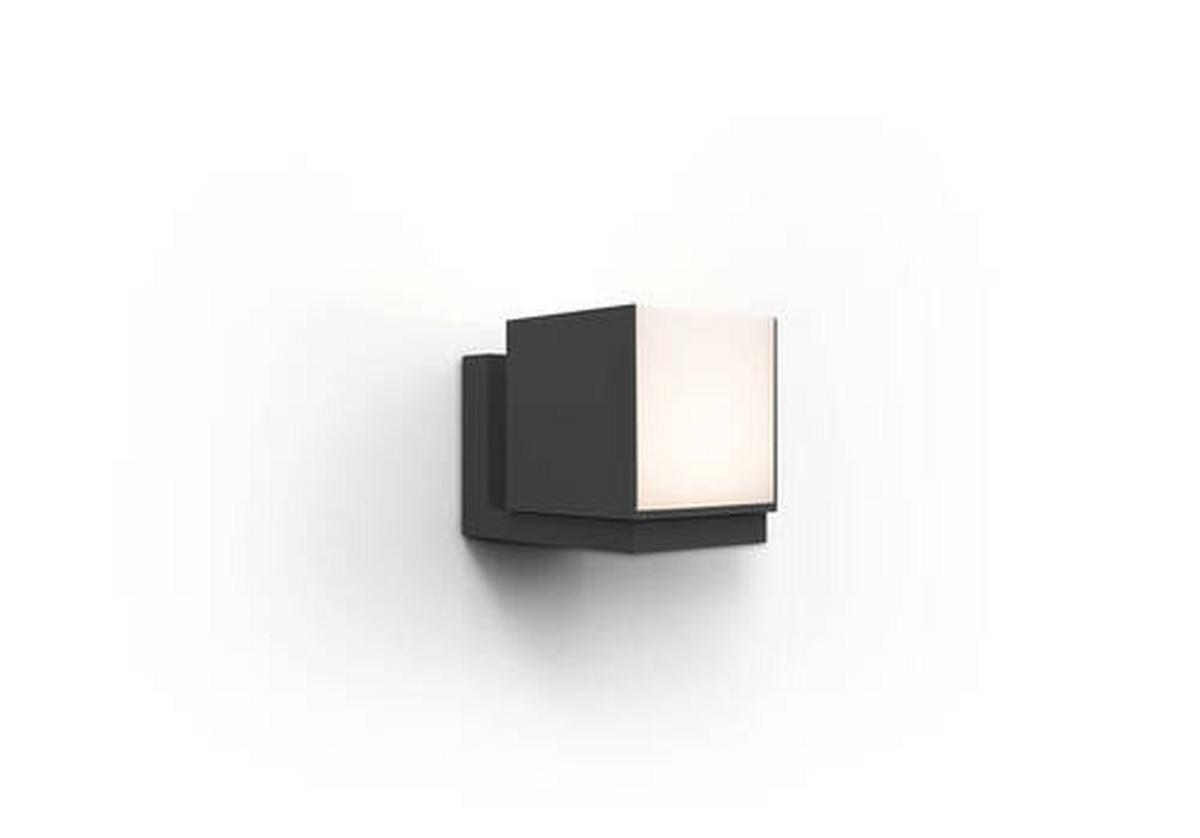 Led Außenleuchte 12 W Kunststoff/metall Wandmontage - Schwarz/Weiß, Design, Kunststoff/Metall (11,6/10/14,8cm)