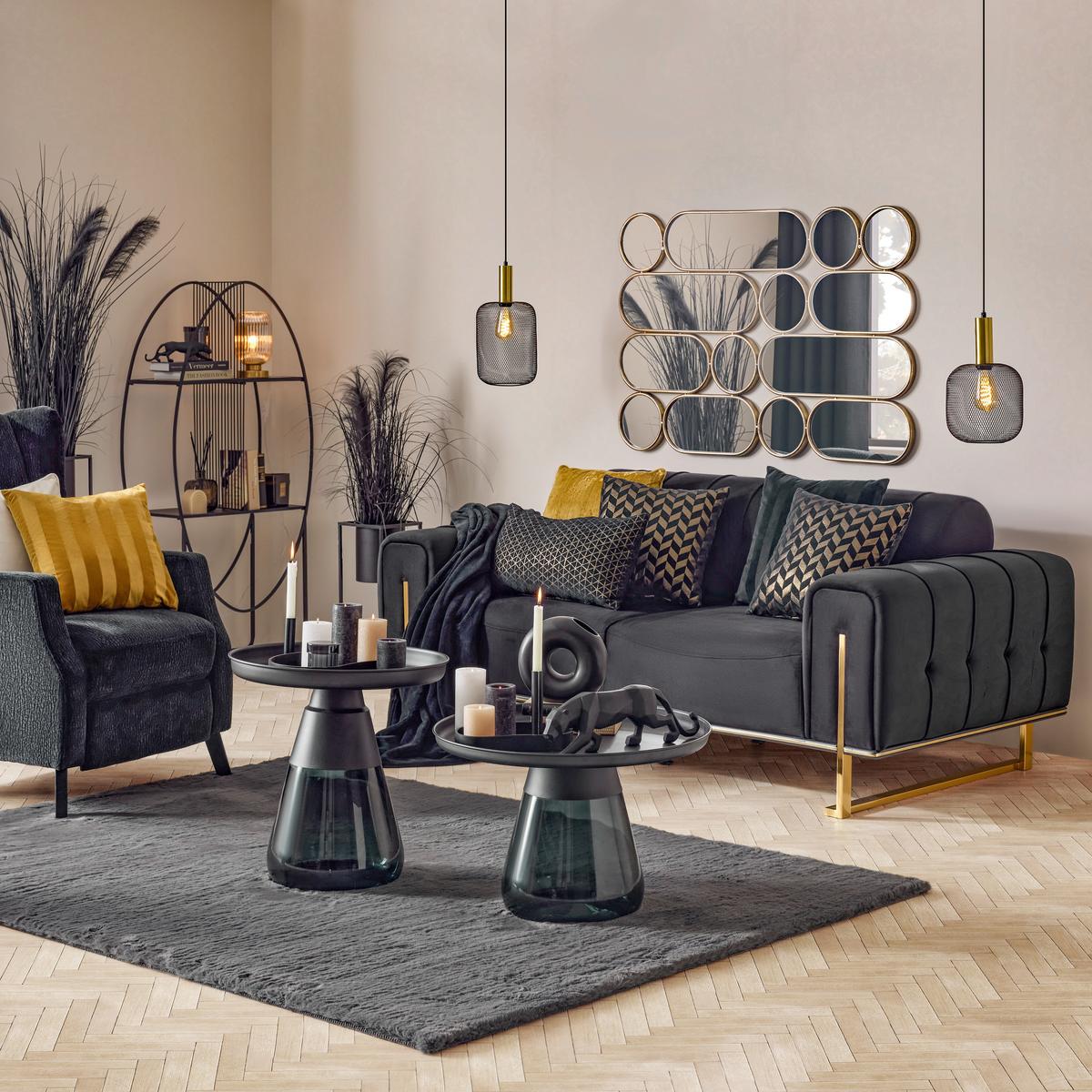 Umělá kožešina Caroline 3, 160/220cm - antracitová, textil (160/220cm) - Mömax