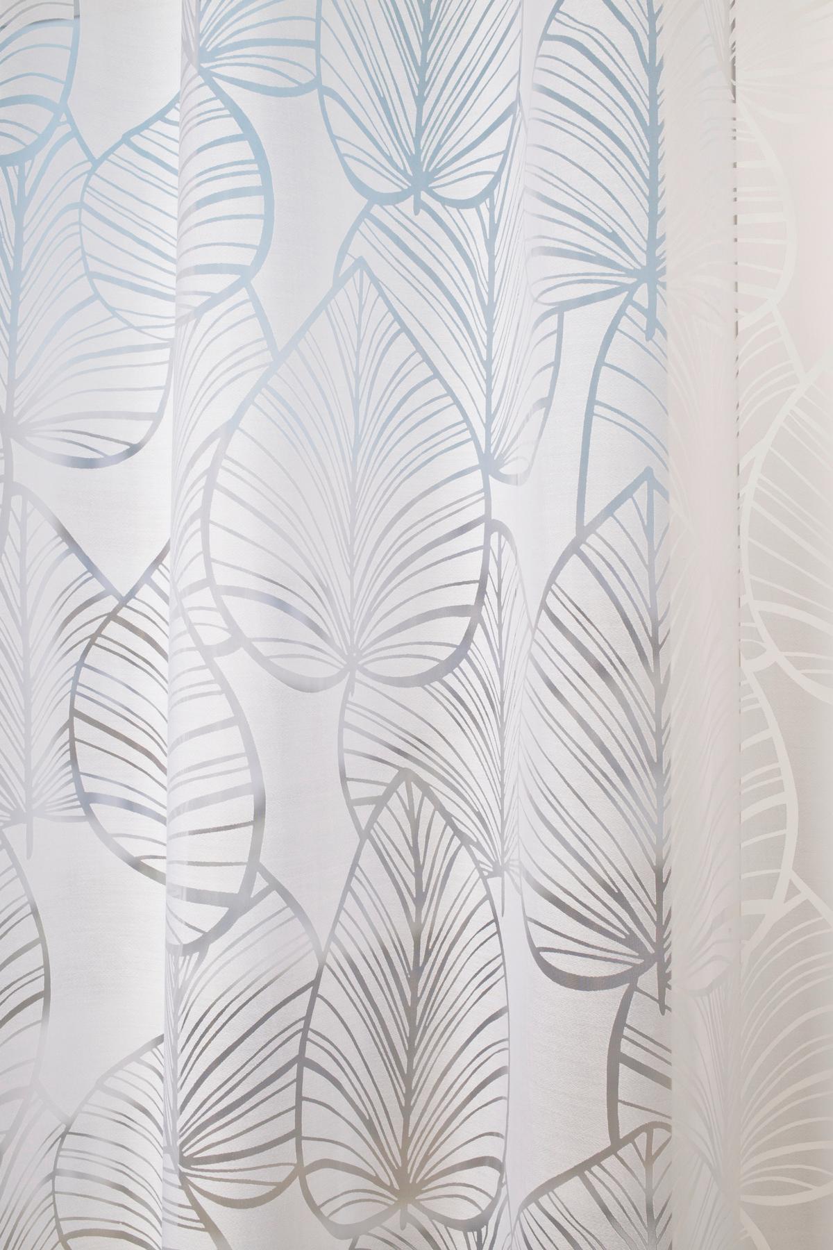 Fertigvorhang Blattano Weiß - Weiß, Basics, Textil (140/245cm) - Schmidt W. Gmbh