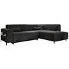 Ecksofa Cuddly Mia Dunkelgrau S: 250x192 cm - Dunkelgrau/Schwarz, Textil (250/192cm) - MID.YOU