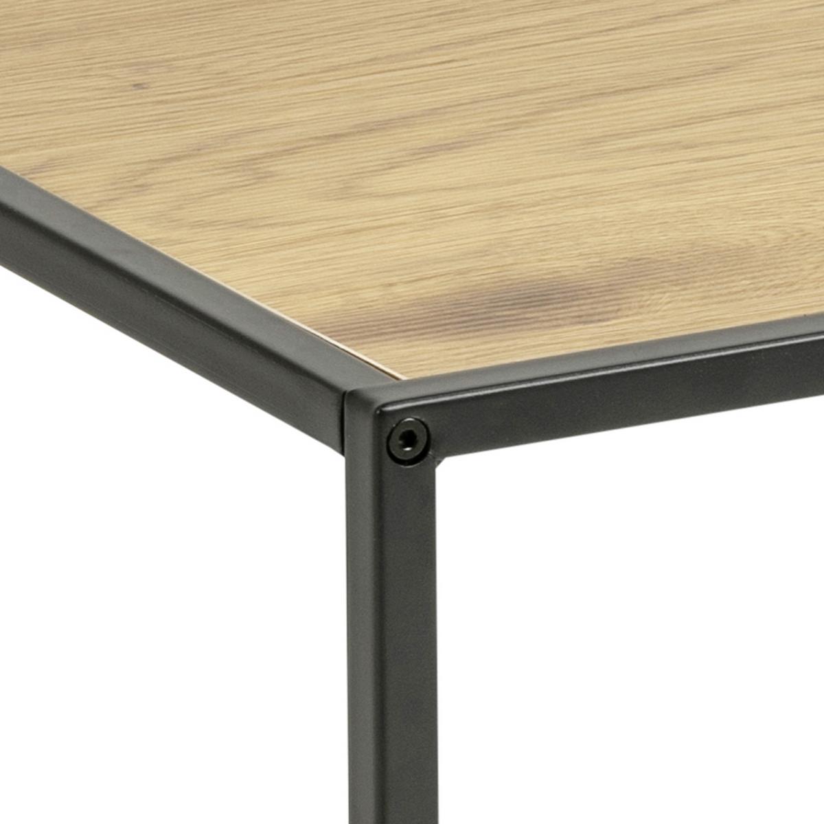 Konferenční stolek SEAFORD - barvy dubu, Moderní, kov/kompozitní dřevo (60/40/60cm)