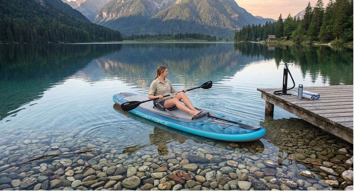 STAND-UP PADDLE BOARD DAVID - Blau/Grau, KONVENTIONELL, Kunststoff/Metall (305/84/15cm) - Bestway