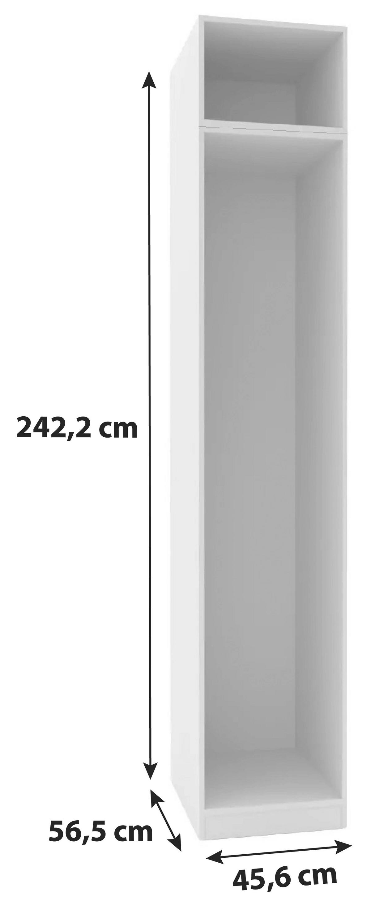 KORPUS ŠATNÍKOVEJ SKRINE UNIT - antracitová, Modern, kompozitné drevo (45,6/242,2/56,5cm) - Ondega
