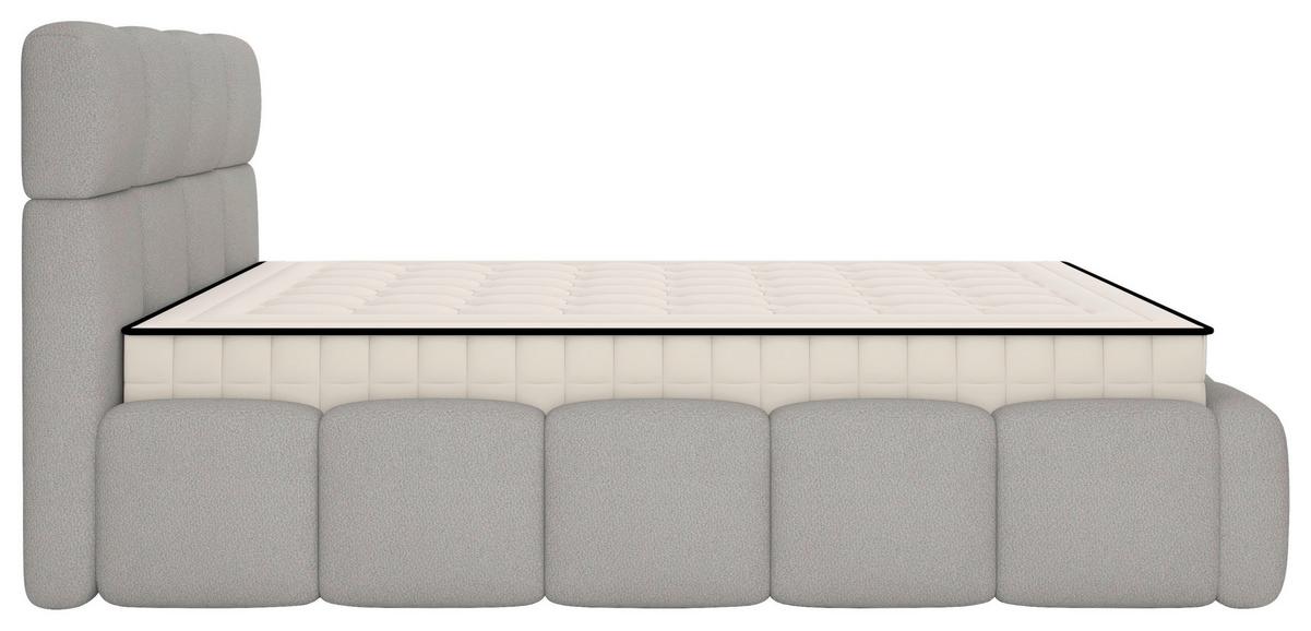 Polsterbett Cloudy mit Matratze Champagner, Lf: 120x200 cm - Champagner, Trend, Holz/Holzwerkstoff (120/200cm) - Luca Bessoni