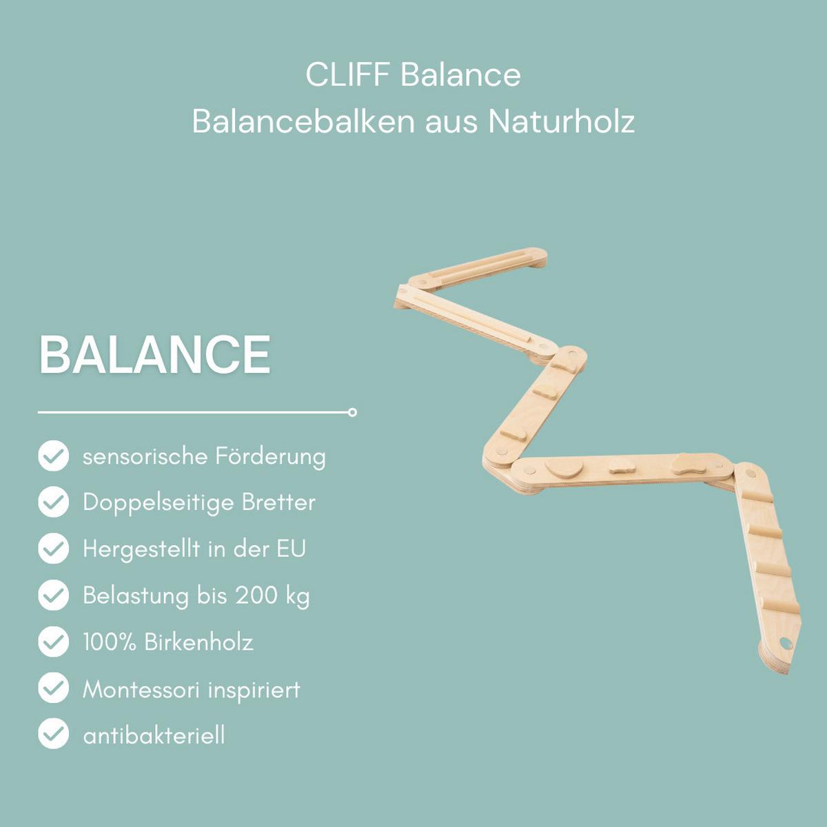 Balanceboard, natur Länge ca 3 Meter - Birkefarben, Basics, Holz (300cm)