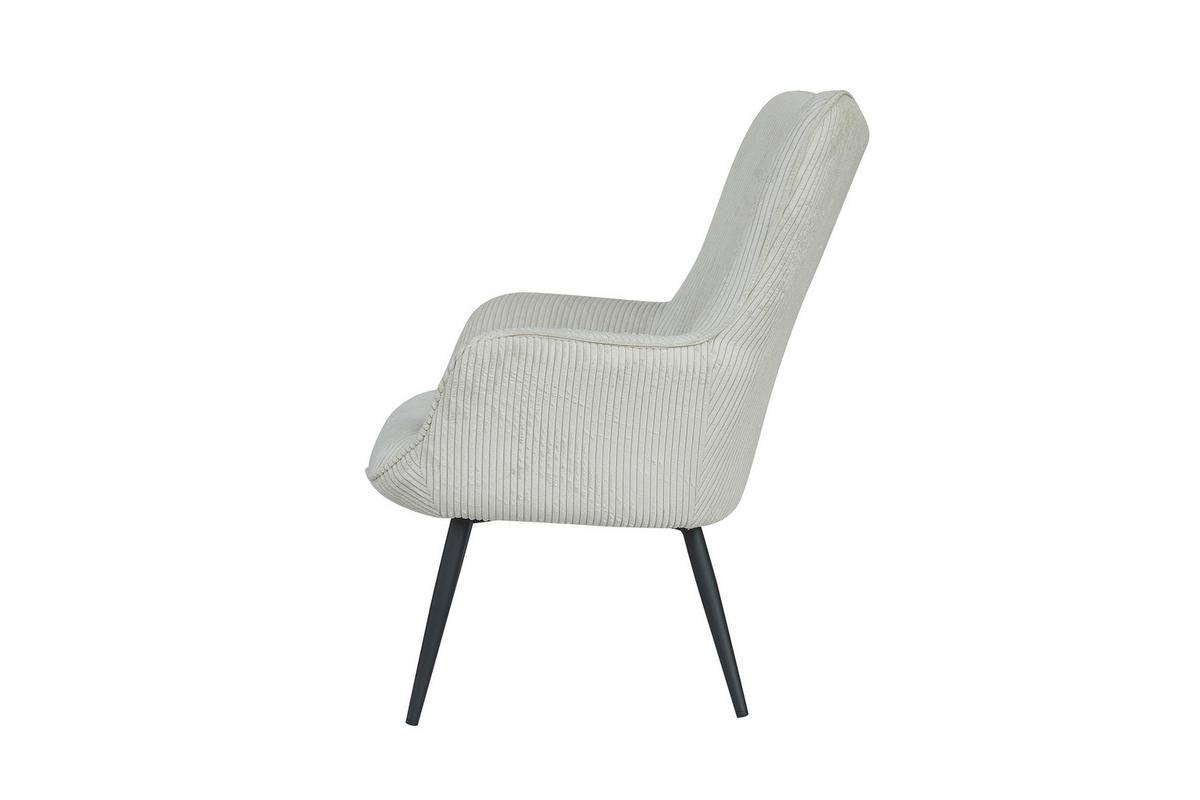 Sessel Uta Elfenbein B: 72 Cm - Elfenbein/Schwarz, Basics, Textil (72/97/80cm) - MID.YOU