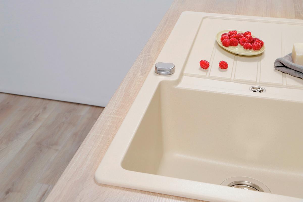 Spüle Austin Creme B: 86 cm - Creme, Design, Stein (86/21/50cm) - Respekta