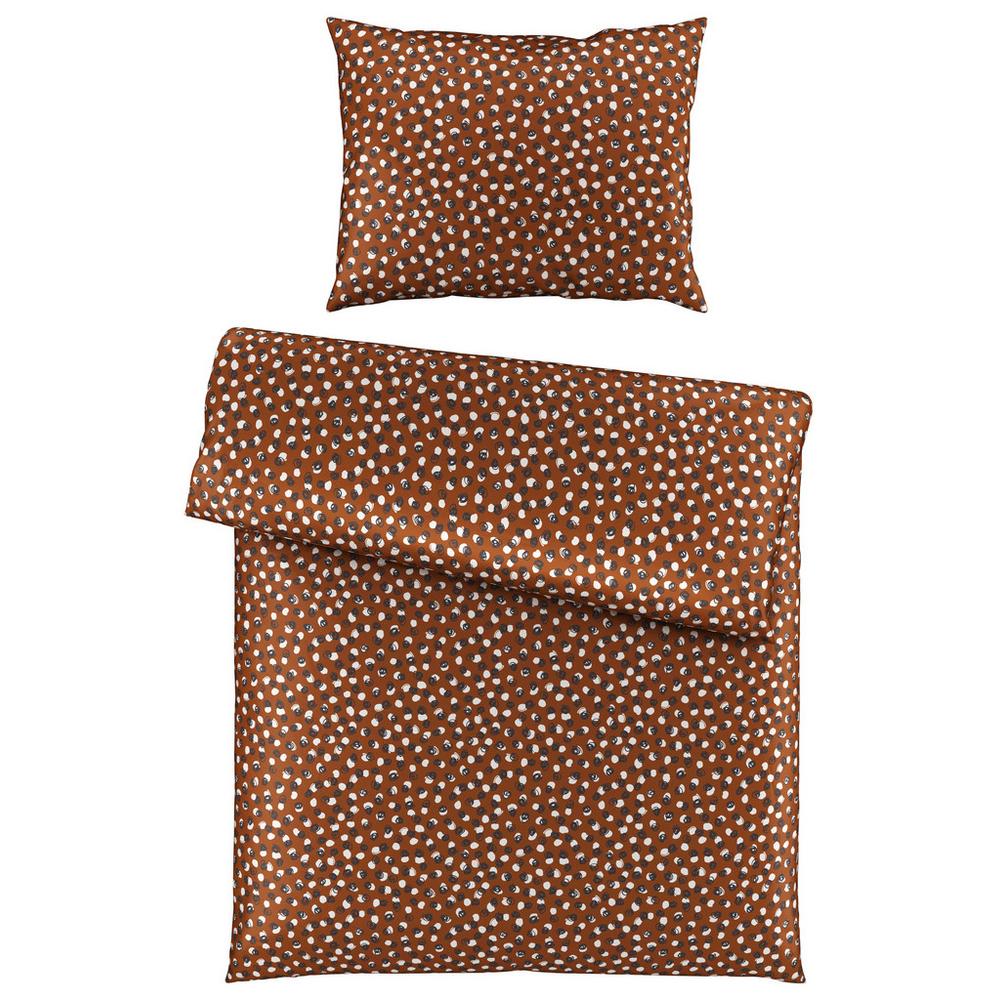 Posteľná Bielizeň Doodle Dots, 140/200cm, Hnedá