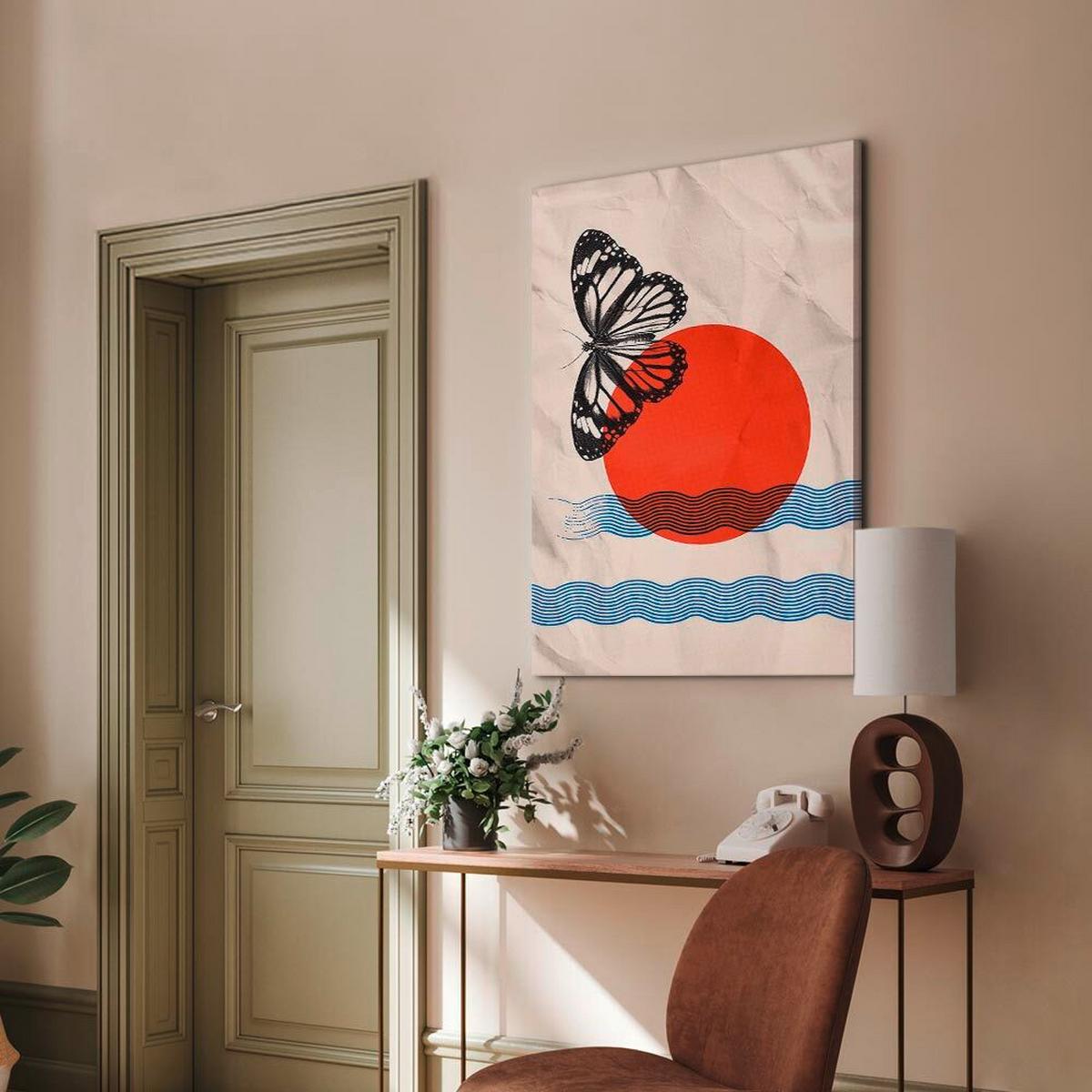 Leinwandbild Creme Dunkelorange B: 40 Cm - Dunkelorange/Creme, Basics, Holzwerkstoff/Textil (40/60/1,2cm) - artgeist
