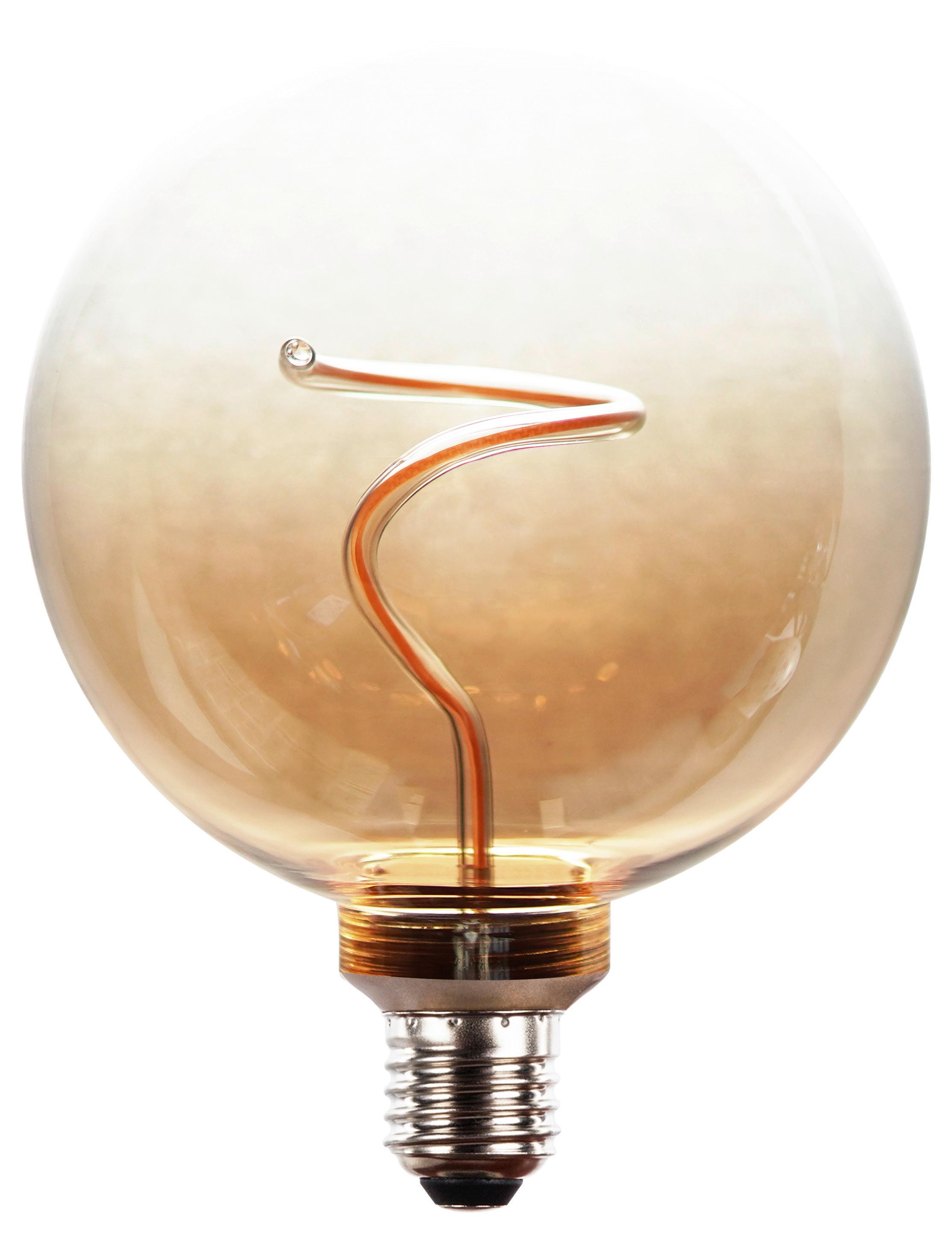 LED-Leuchtmittel 11538a - Klar/Bernsteinfarben, MODERN, Glas/Metall (12,5/16,4cm)