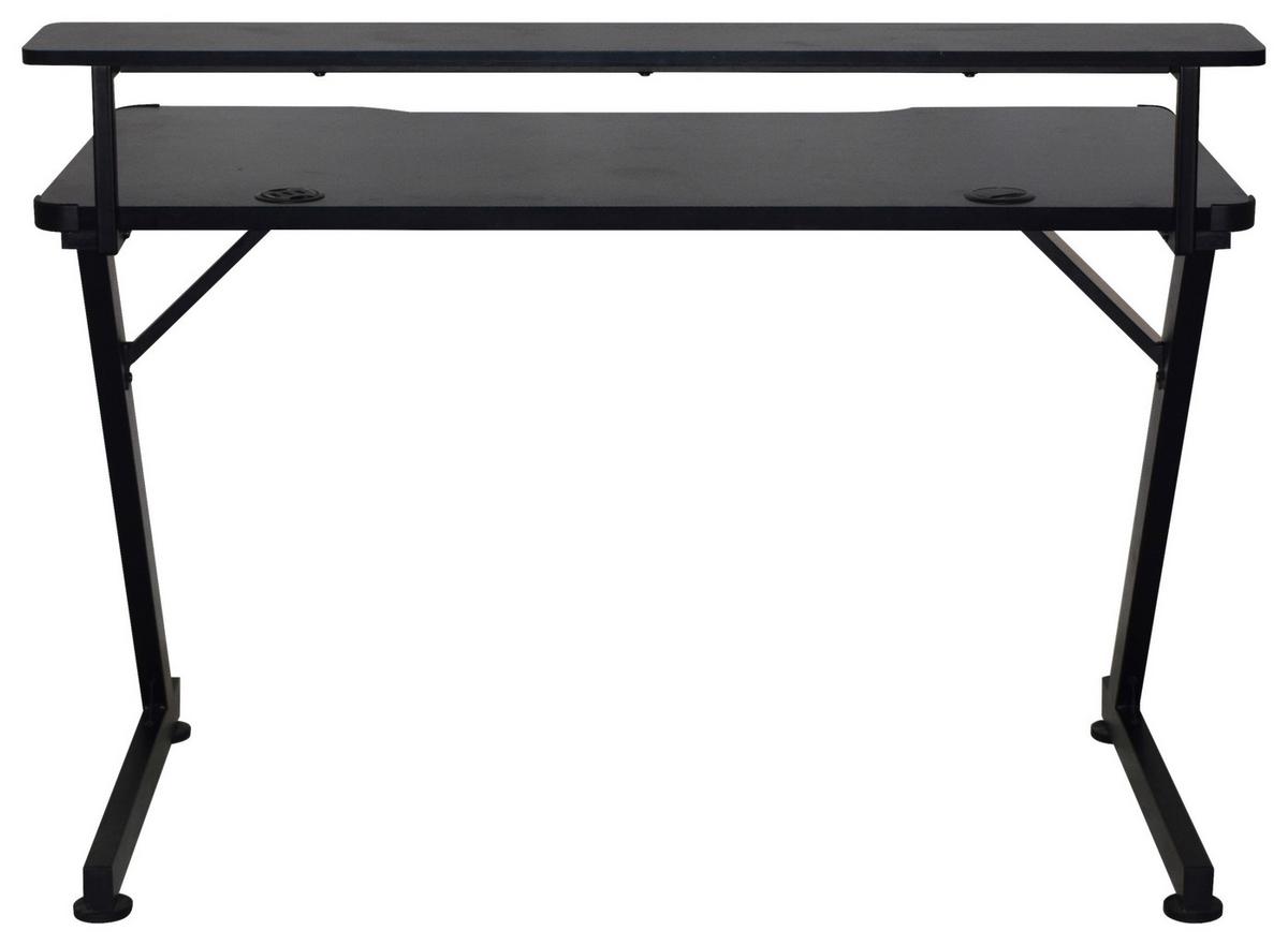 Gamingtisch Black - Schwarz, MODERN, Holzwerkstoff/Metall (120/75/64cm)