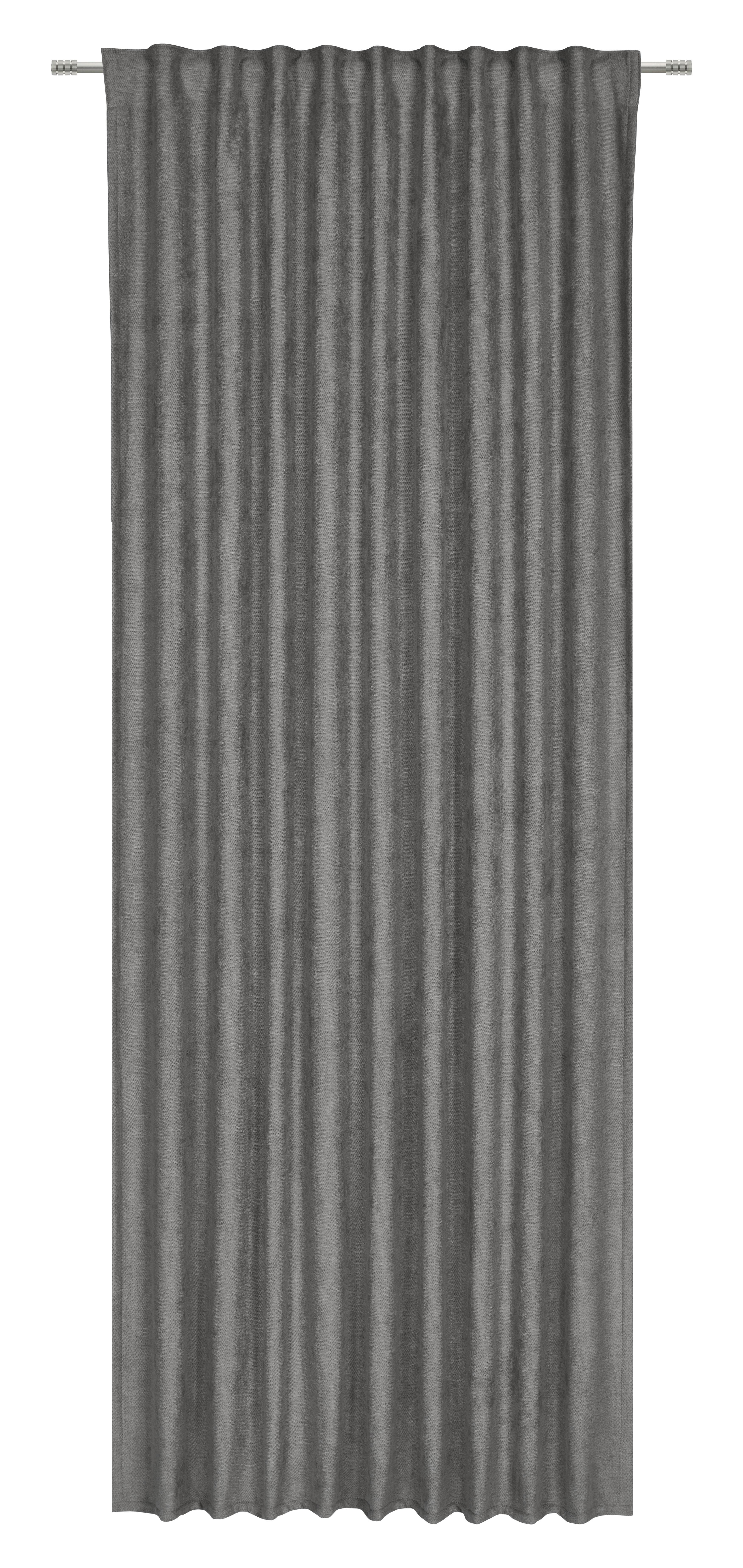 Verdunkelungsvorhang Melinda - Anthrazit, ROMANTIK / LANDHAUS, Textil (135/245cm) - James Wood