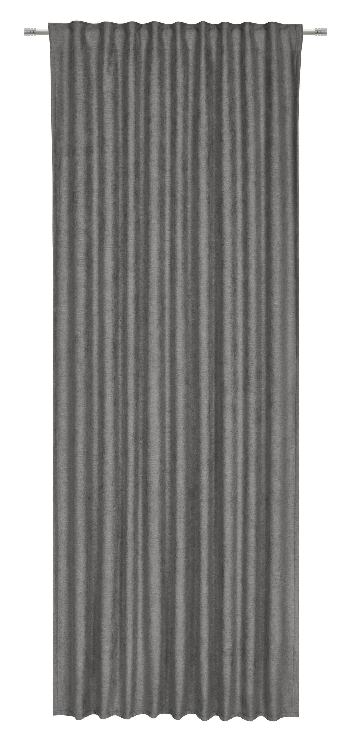 Verdunkelungsvorhang Melinda - Anthrazit, ROMANTIK / LANDHAUS, Textil (135/245cm) - James Wood