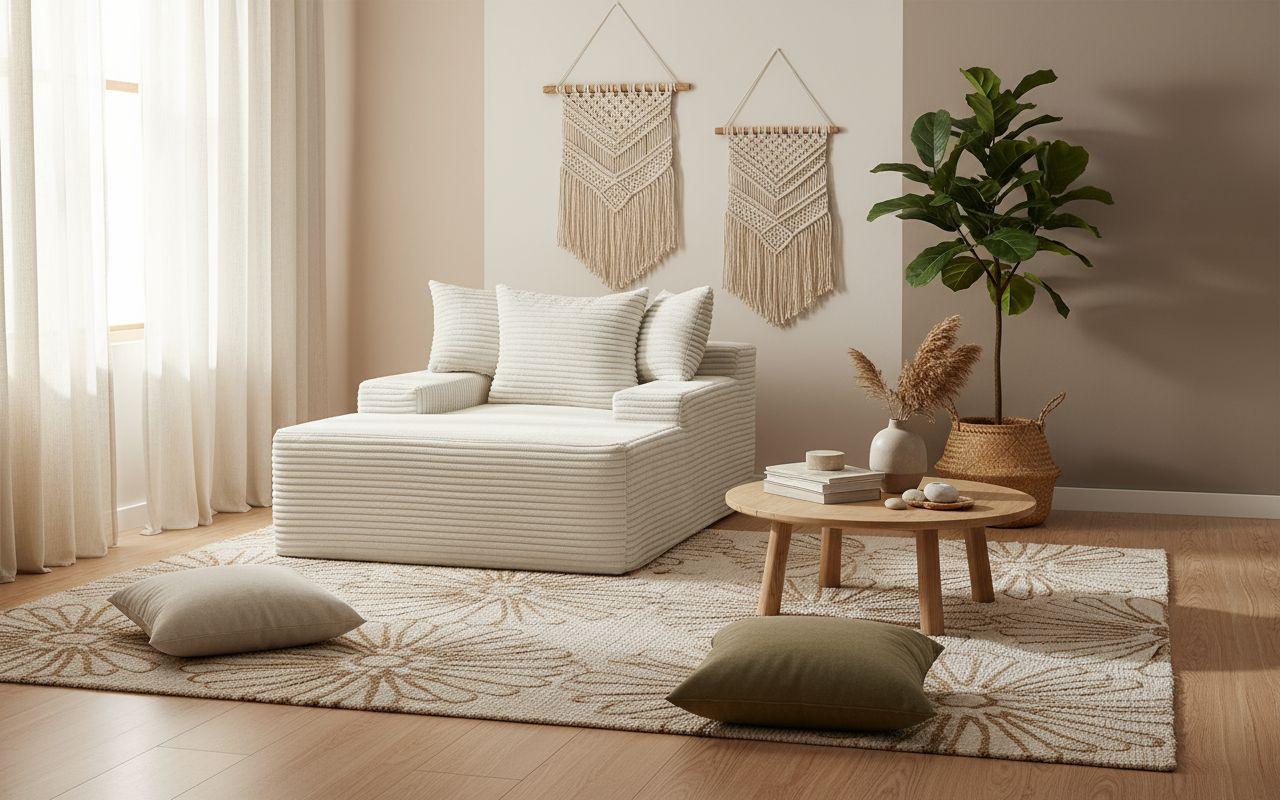 Bigsofa Lunaris Beige B: 125 Cm - Beige, Design, Textil (125/63/170cm) - P & B