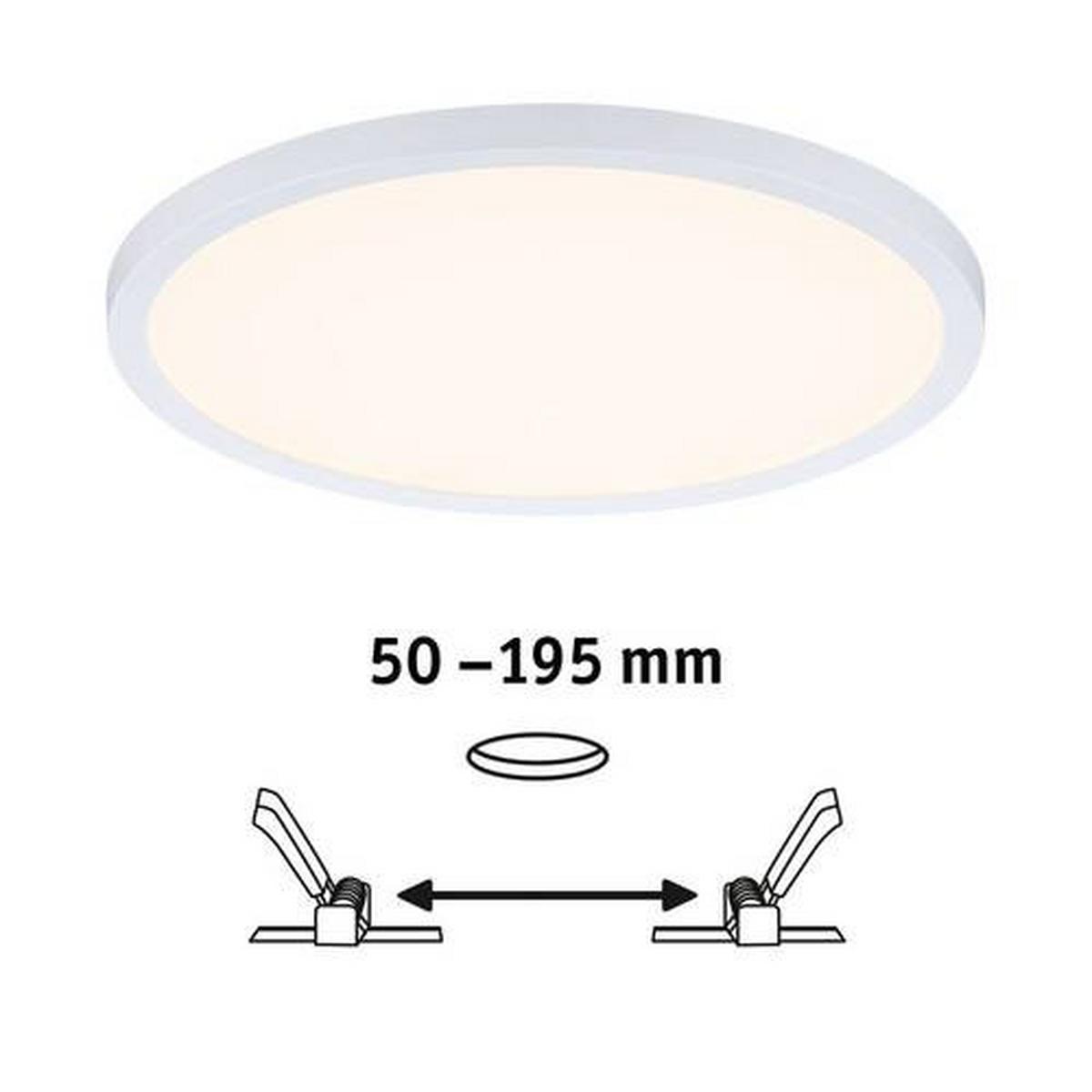LED-Paneel Ø 23 cm Rund dimmbar - Weiß, Design, Kunststoff (23/1cm) - Paulmann