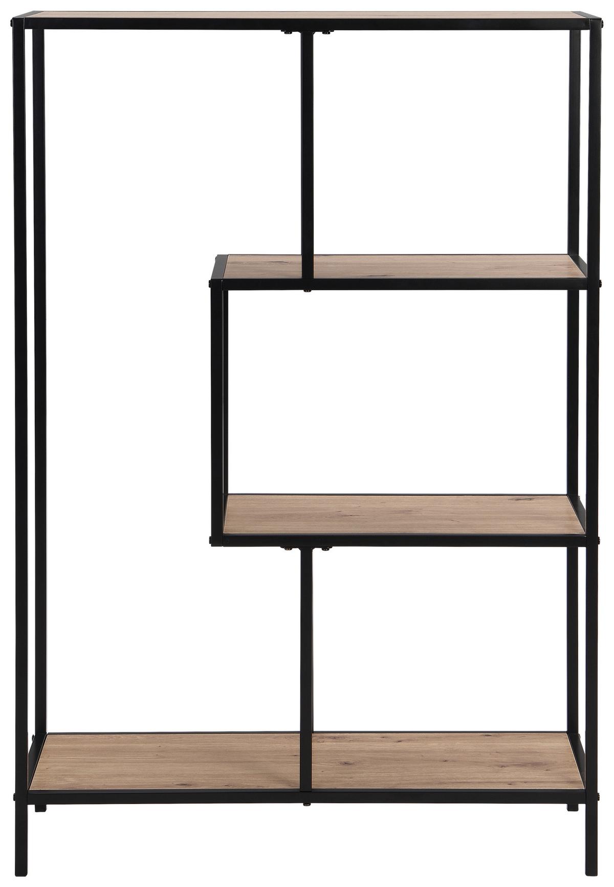 Térelválasztó Lilli - fekete/tölgyfa, Modern, faalapú anyag/fém (77/115/33cm)