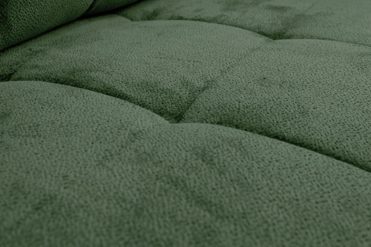 Rozkládací pohovka PERLA, tmavě zelený velur - černá/tmavě zelená, Konvenční, kov/textil (203/94/96cm)