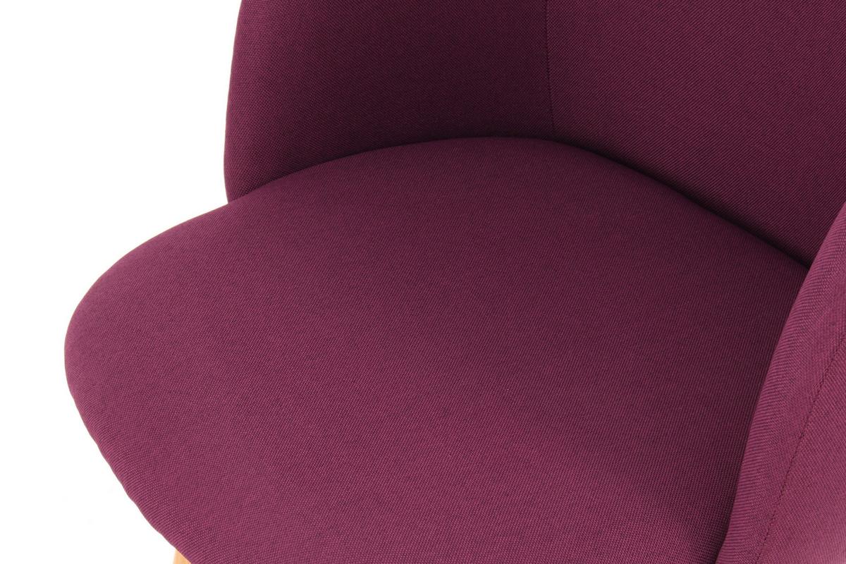Schalenstuhl Celina Violett Gepolstert 2er-Set - Violett, Design, Kunststoff/Metall (54/84/56cm) - Kayoom