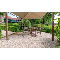 Gartenmöbel Set 3--Teilig. Maui Metall/Textil - Sandfarben/Beige, Basics, Textil/Metall (70/74cm) - Gardenson