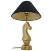Tischleuchte Shah 100 Schwarz/goldfarben B: 14 Cm - Goldfarben/Schwarz, Basics, Textil/Metall (40/14/62cm) - Kayoom