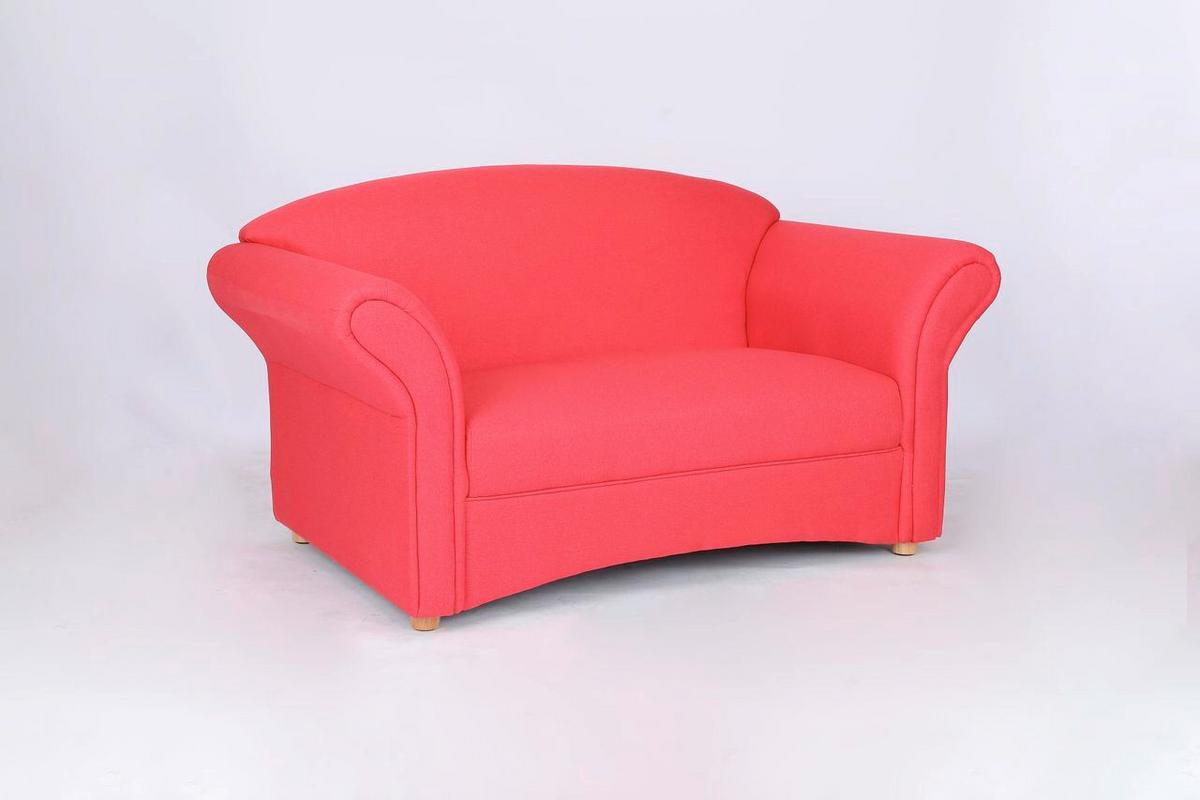 2-Sitzer Loretta rosa, ca. 204x83x85 cm - Rosa, Basics, Holz/Textil (204/83/85cm)